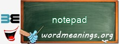 WordMeaning blackboard for notepad